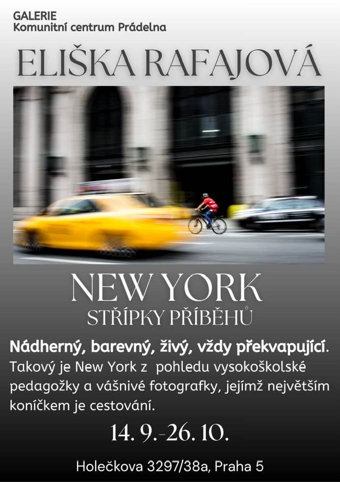 Plakát výstavy New York - střípky příběhů.